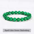 Bracelet Calcédoine Verte