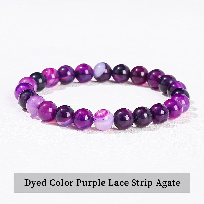 Bracelet Agate Dentelle Violette