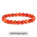 Bracelet Agate Rayée Rouge